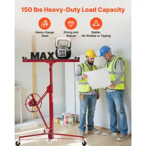 Elevador gesso 3353mm, 68kg, braço telescópico ajustável