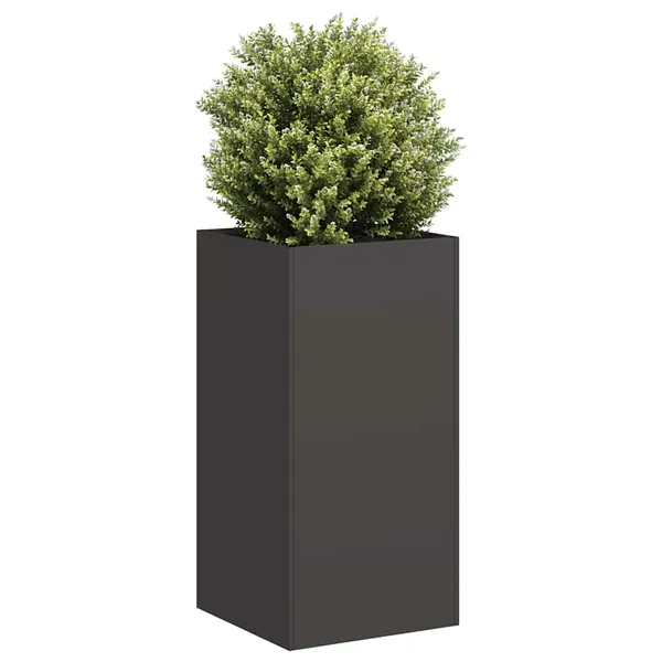 Vaso/floreira 40x40x80 cm aço laminado a frio preto