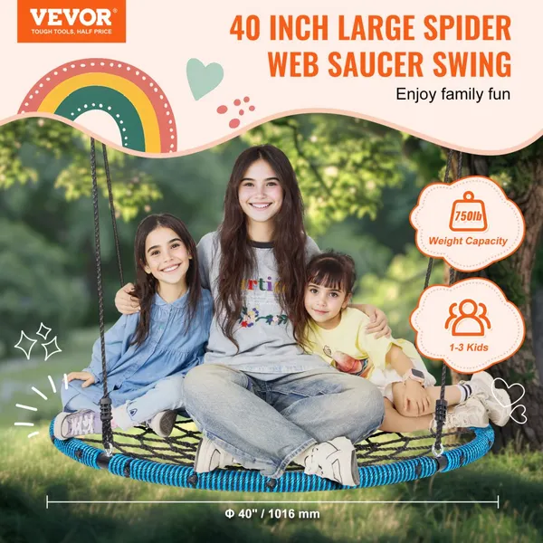 Balanço teia aranha 40 polegadas, 750lbs capacidade