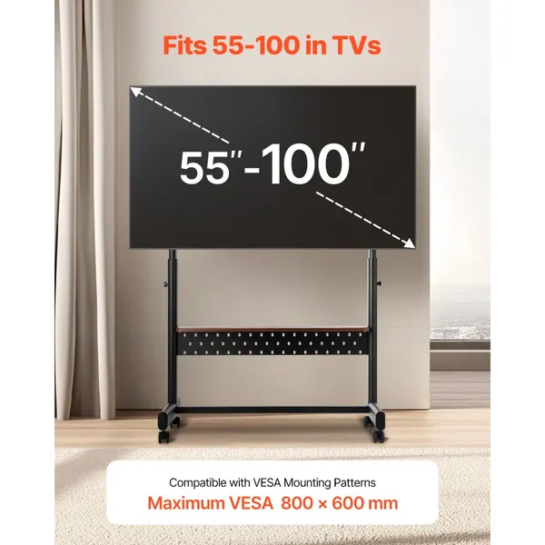 Suporte TV móvel ajustável 55-100 polegadas 205lbs VESA