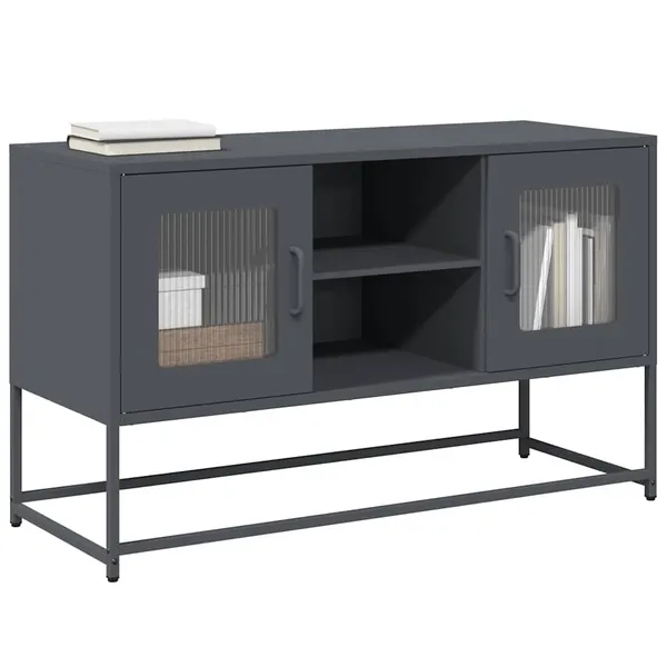 Móvel de TV 100,5x39x60,5 cm aço antracite
