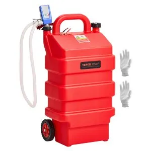 Depósito Combustível 16 Galões, Bomba 12V, Vermelho