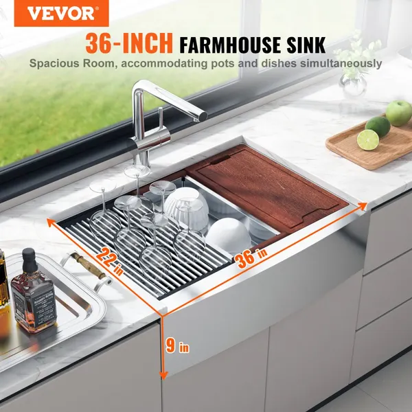 Lava-louça aço inox 304 36" simples