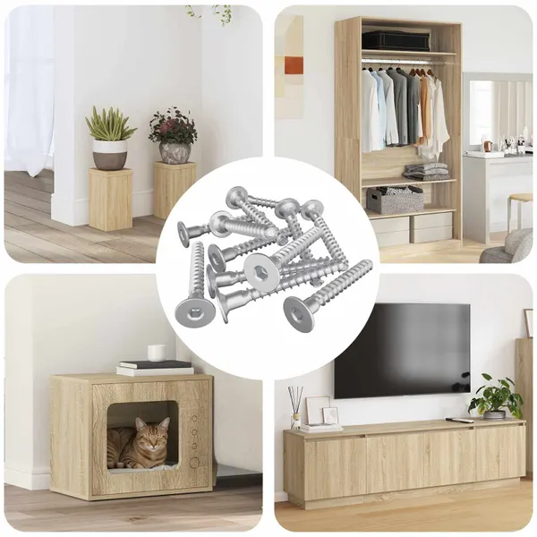 Parafusos Confirmat 12 pcs Prateado Ø5 x 40 mm Metal
