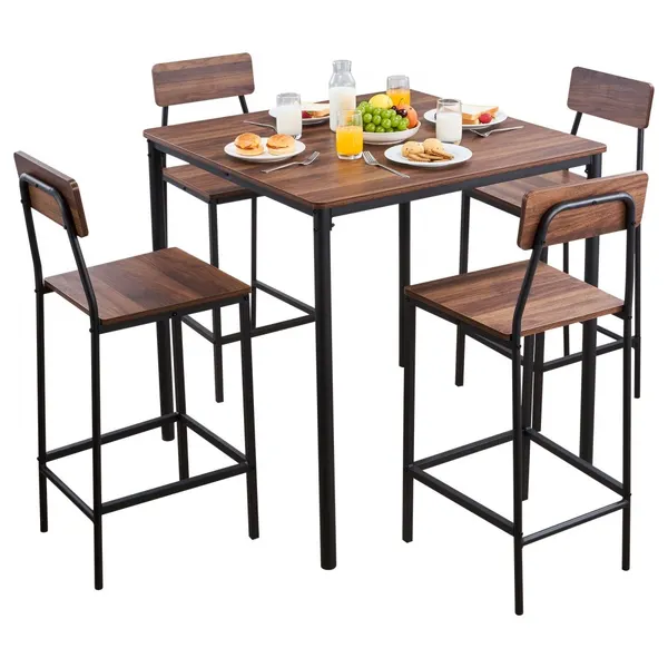 Conjunto de bar 5 peças 889 mm com 4 bancos