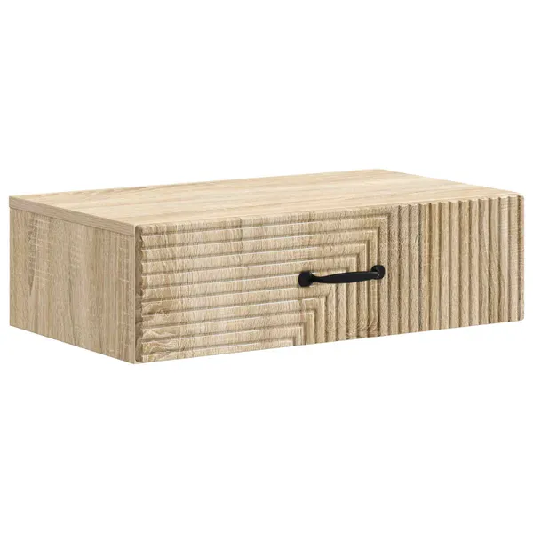 Mesa Lateral de Parede Carvalho Sonoma 59 x 34,5 x 17 cm