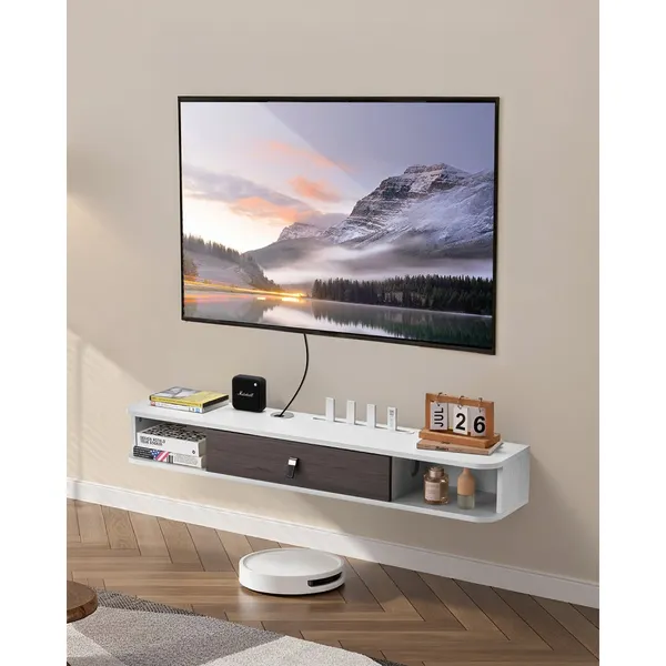 Móvel TV flutuante 47 pol parede armário armazenamento