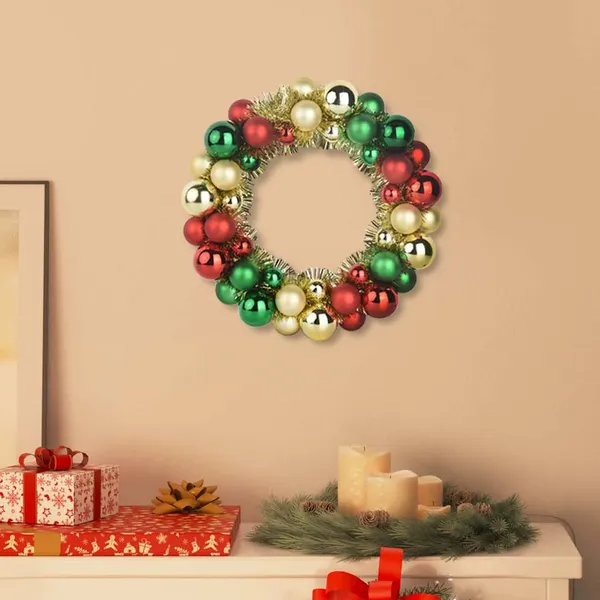 Guirlandas de Bolas de Natal 2 pcs Multicolor 33 x 33 x 7 cm