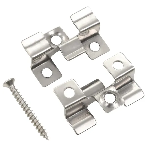 Clipes de pavimento 100 pcs c/ 200 parafusos de aço inoxidável