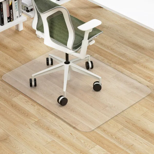 Tapete Protetor PVC Transparente 120x90 cm para Cadeiras de Escritório