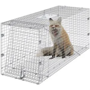 Gaiola captura animal 106,7 x 40,6 x 45,7 cm para gatos e roedores