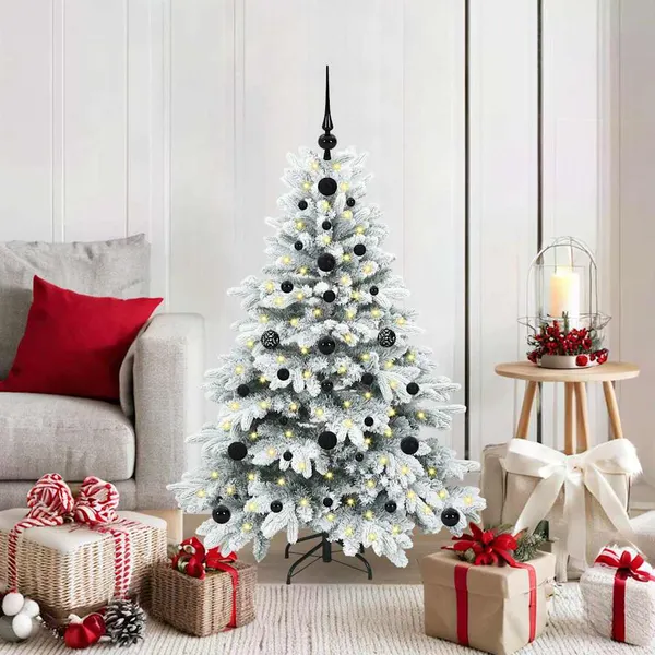 Árvore de Natal Artificial com 150 LEDs Branco 120 cm PE e PVC