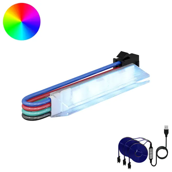 Fita LED 2 pcs Preto e Multicolorido 1745 mm Cobre e Plástico