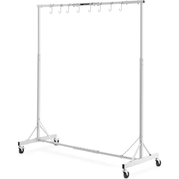 Suporte de pintura 5-7 pés, capacidade 66 lbs, 8 ganchos, rodas giratórias