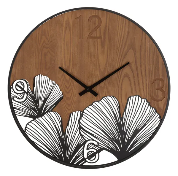 Reloj de Pared Super Wood/Leaf Ø 60x2 cm