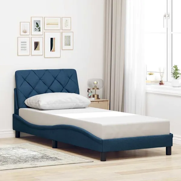 Estrutura de cama sem colchão 80x200 cm azul