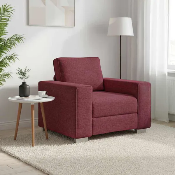 Cadeira Sofa Vinho Vermelho 100 cm tecido