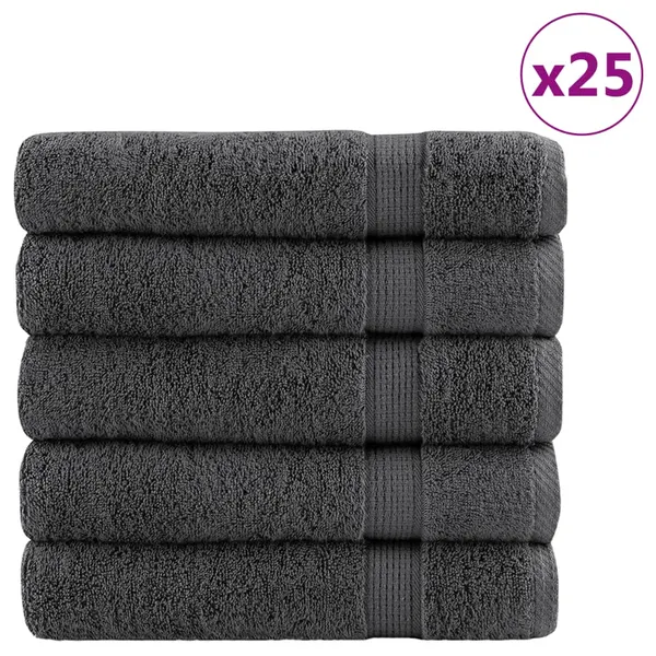 Toallas de baño premium SOLUND 25 pcs 100x150 cm 600 gsm antracita