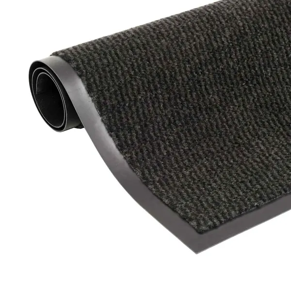 Alfombra control de polvo rectangular acolchada 40x60 cm negra