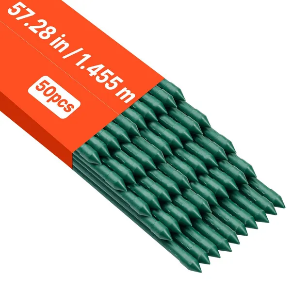 Tutores plantas 1455mm pack 50, metal revestido plástico
