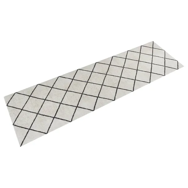 Tapete de cocina lavable 45x150 cm terciopelo patrón cuadrados