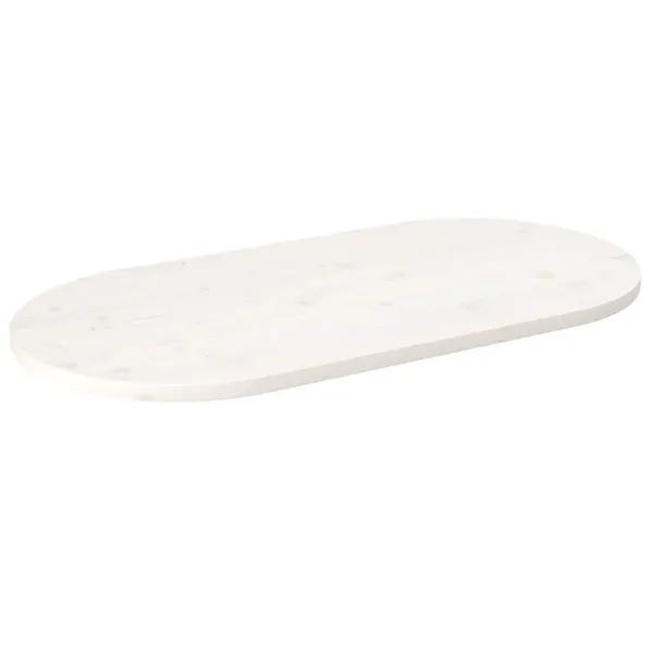 Tampo de mesa oval 110x55x2,5 cm pinho maciço branco