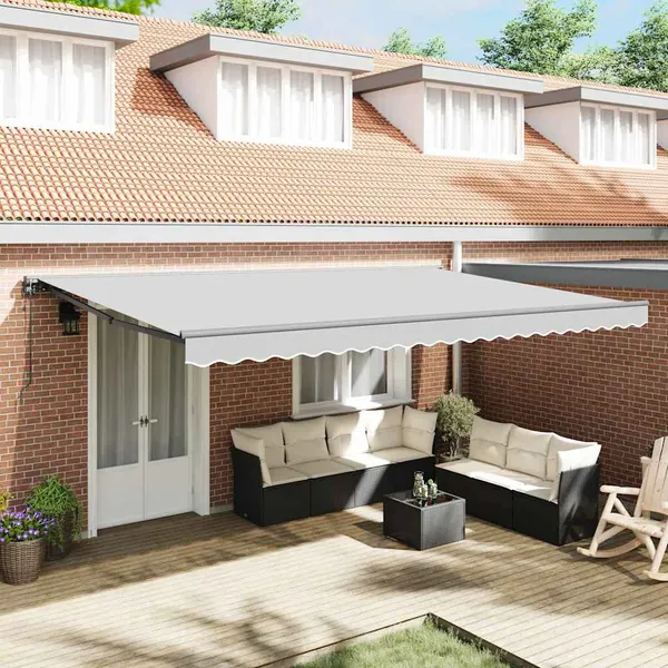 Estrutura de Toldo Ajustável Antracite 5 x 3 m Aço