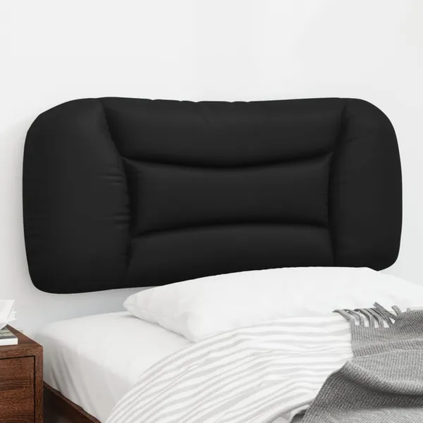 Almofadão de cabeceira Hvar 90 cm couro artificial preto