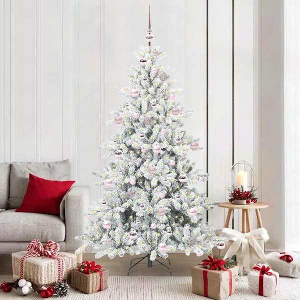 Árvore de Natal Articulada Artificial Branco 180 cm PVC e Aço