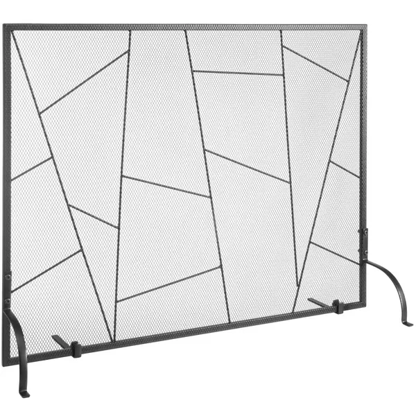 Ecrã lareira painel ferro 90.6x72 cm estrutura