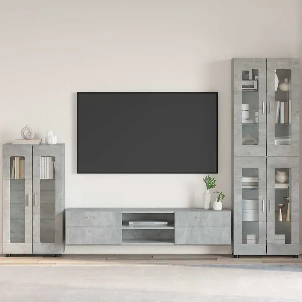Buffet FLORIN Cinzento 55,5 x 29 x 100 cm Madeira processada