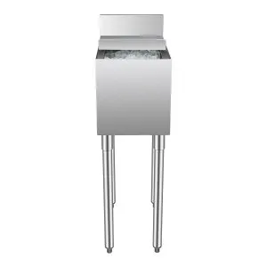 Caixa gelo comercial 28 L, aço inoxidável, 12x19x37 pol