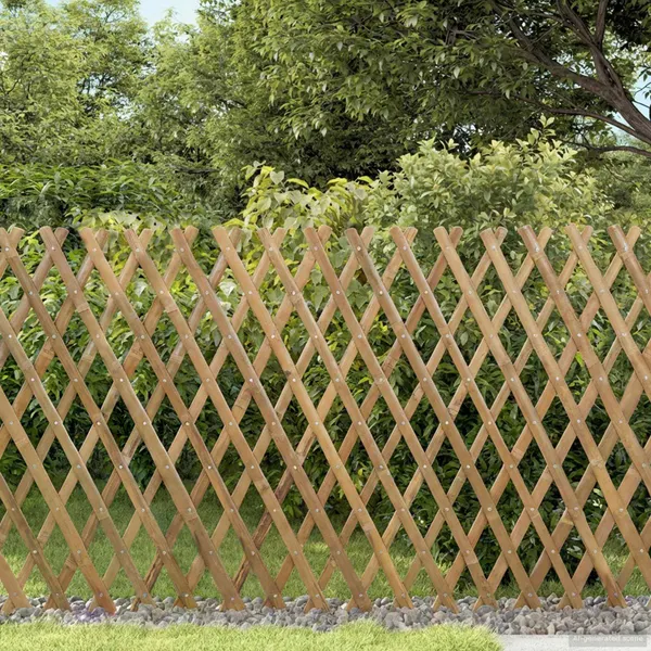 Cerca Treliça Expansível 2 pcs Marrom Claro 100 x 105 cm Bambu