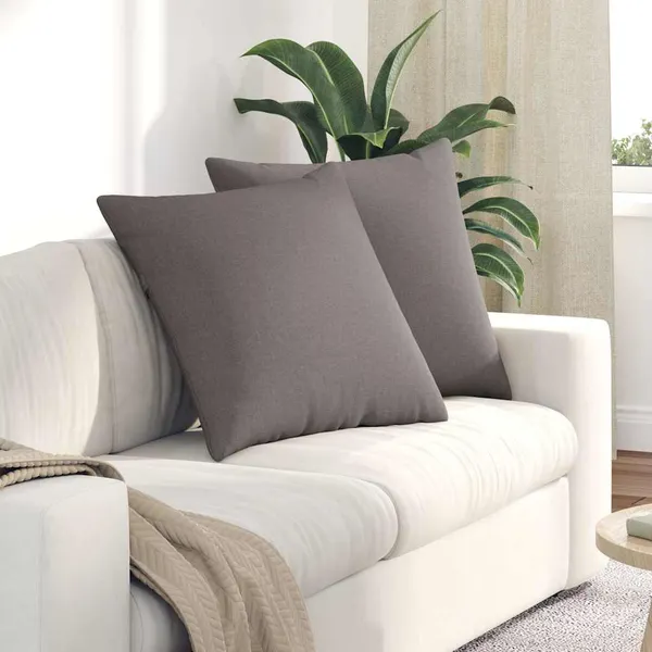 Travesseiros de Sofá 2 pcs Cinzento-acastanhado 80 x 80 cm