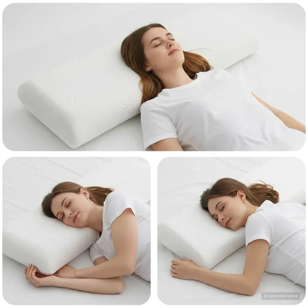 Travesseiro para Dormir Liso Branco 135 x 36 x 13 cm