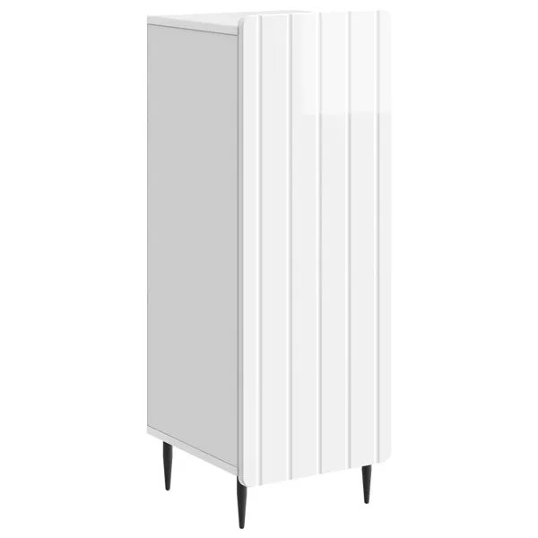 Buffet Branco Brilhante 34,5 x 33 x 92 cm Derivados de Madeira