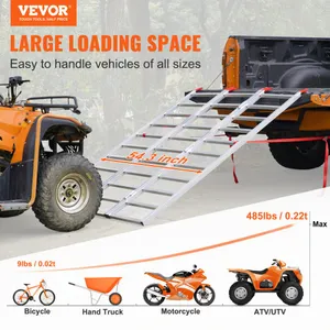Rampa alumínio 1500 lbs, 3 secções, 77" x 54", moto