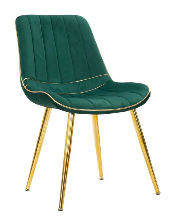 Cadeira Paris Verde/Ouro Conjunto 2 Pç 51x59x79 cm