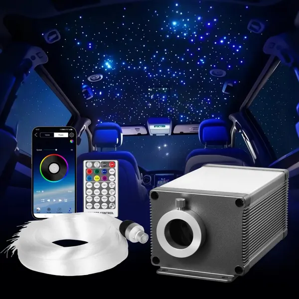 Kit tecto fibra óptica 450 peças 9,8 m RGB Bluetooth