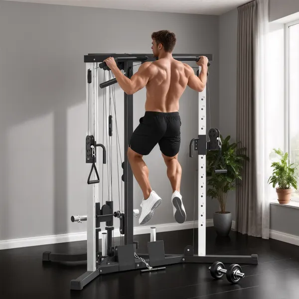 Máquina Multi Estação Musculação para Treino de Ombros Braços Carga 120 kg para Fitness Ginásio em Casa 170x139x200 cm Preto