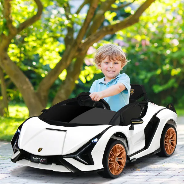 Coche Montable para Niños Vehículo Eléctrico de Batería 12 V con Mando 2,4 G Luces LED MP3 Música Bocina 108 x 64 x 41 cm