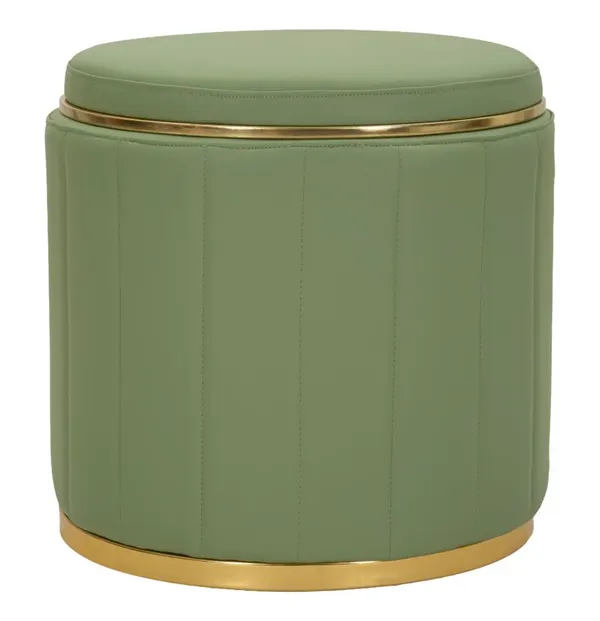 Puff Com Contentor London Verde ø 46,5x44 cm
