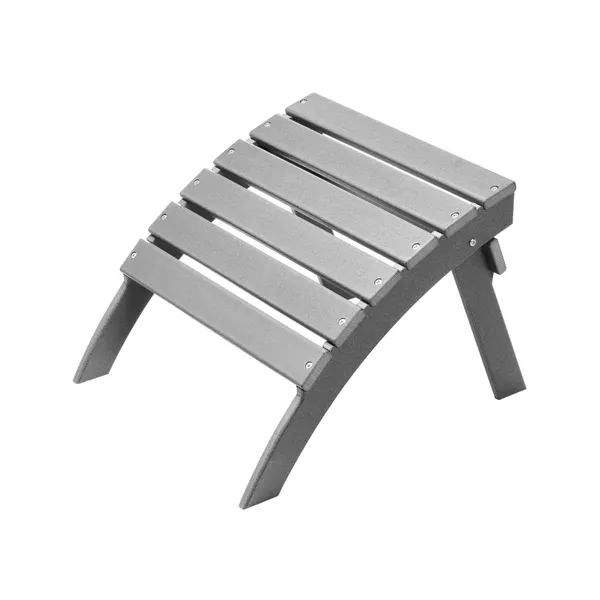 Otomano Adirondack HDPE 21,5 x 18,9 x 14,8 polegadas Cinzento