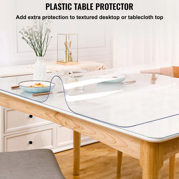 Protetor de mesa PVC transparente 96x46 polegadas, 2mm