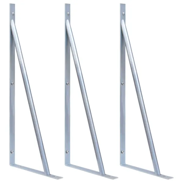 Suportes para postes de vedação 3 pcs aço galvanizado