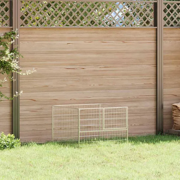 Canil para cães 100x100x70 cm aço prateado