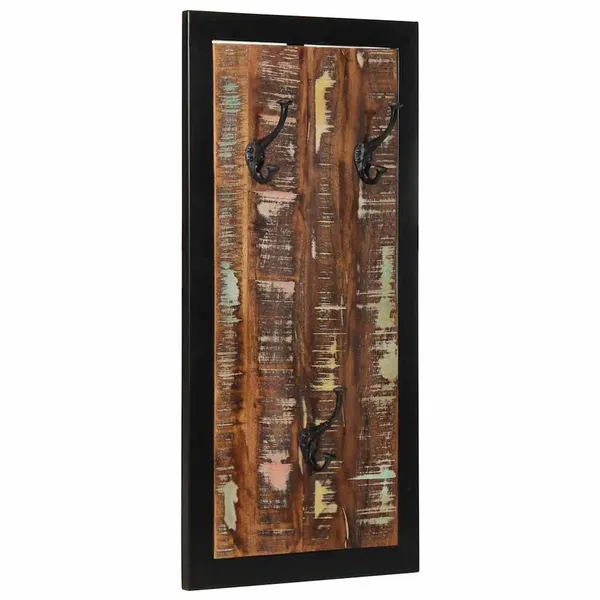 Cabide multicor 40x2x80 cm madeira maciça recuperada