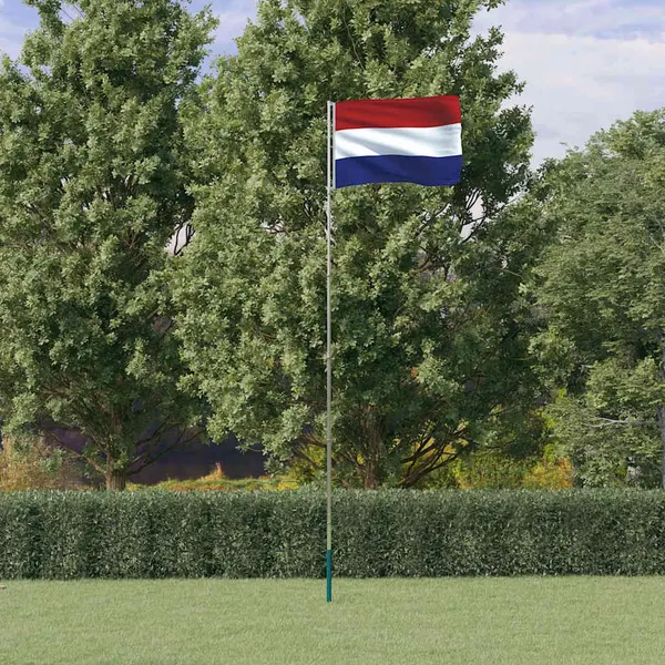 Bandeira dos Países Baixos e mastro 5,5 m alumínio