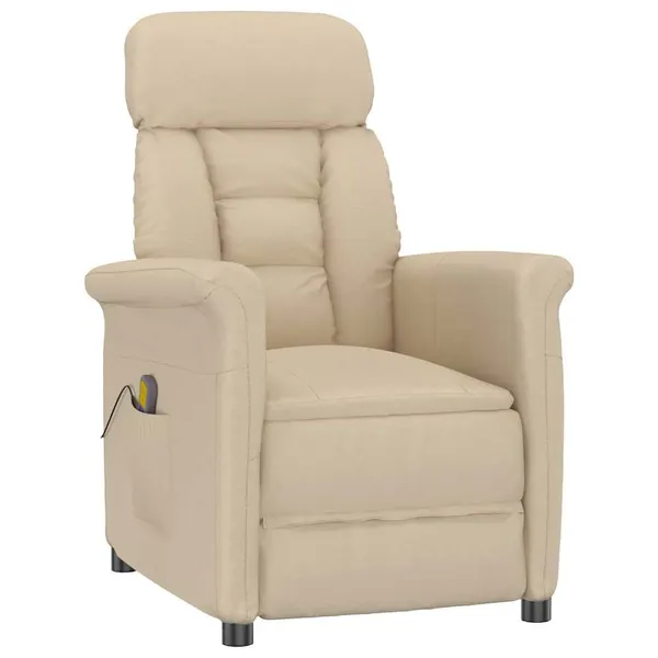 Cadeira de massagem Creme 96.5 x 70.5 x 95 cm Microfibra