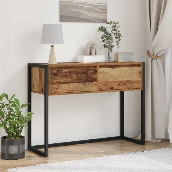 Mesa de apoio com gaveta Madeira Antiga 100 x 36 x 75 cm